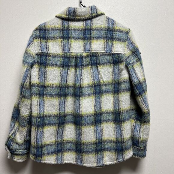 Rails Turner Plaid Oversize Shirt Jacket in Cobalt Lime Smoke women’s size XS - Picture 7 of 8